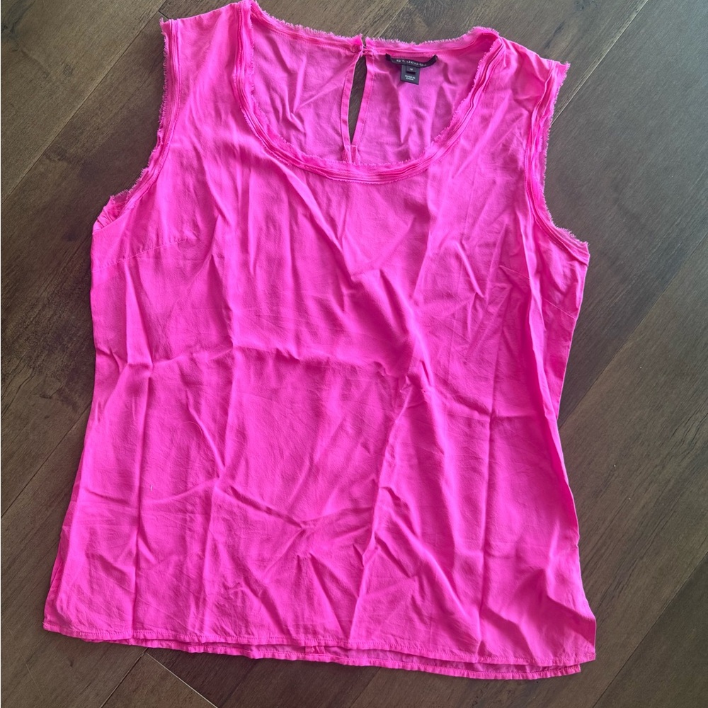 St John Hot Pink Sleeveless Top Sz 12